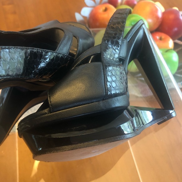 Velvet Angels Cutout Wedge Platform Slingback Heels - Picture 7 of 10